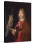 Portrait of a Boy with a Falcon-Wallerant Vaillant-Stretched Canvas