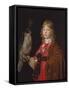 Portrait of a Boy with a Falcon-Wallerant Vaillant-Framed Stretched Canvas