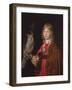 Portrait of a Boy with a Falcon-Wallerant Vaillant-Framed Giclee Print