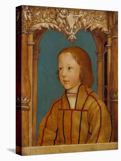 Portrait of a Boy with Blond Hair-Ambrosius Holbein-Stretched Canvas