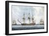 Portrait of a British 74-Gun Ship, in Solent (England), Seen from Three Different Angles. Painting-Dominic Serres-Framed Giclee Print