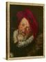 Portrait of a Buffoon-Frans Hals-Stretched Canvas