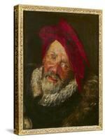 Portrait of a Buffoon-Frans Hals-Stretched Canvas