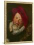 Portrait of a Buffoon-Frans Hals-Stretched Canvas