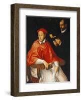 Portrait of a Cardinal and a Priest-Bartolomeo Cesi-Framed Giclee Print