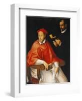 Portrait of a Cardinal and a Priest-Bartolomeo Cesi-Framed Giclee Print