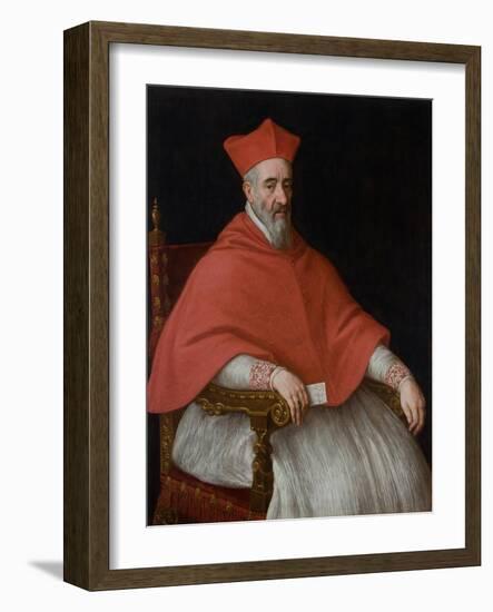 Portrait of a Cardinal Giovanni Dolfin (1545-162)-Leandro Bassano-Framed Giclee Print