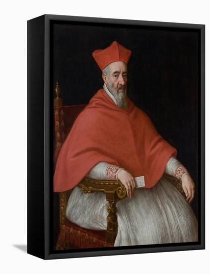 Portrait of a Cardinal Giovanni Dolfin (1545-162)-Leandro Bassano-Framed Stretched Canvas
