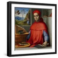 Portrait of a Cardinal in His Study, C.1510-20 (Oil and Tempera on Poplar Panel)-Lorenzo Costa-Framed Giclee Print