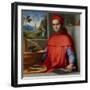 Portrait of a Cardinal in His Study, C.1510-20 (Oil and Tempera on Poplar Panel)-Lorenzo Costa-Framed Giclee Print