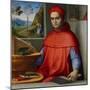 Portrait of a Cardinal in His Study, C.1510-20 (Oil and Tempera on Poplar Panel)-Lorenzo Costa-Mounted Giclee Print