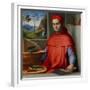 Portrait of a Cardinal in His Study, C.1510-20 (Oil and Tempera on Poplar Panel)-Lorenzo Costa-Framed Giclee Print