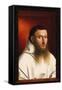 Portrait of a Carthusian, 1446-Petrus Christus-Framed Stretched Canvas