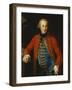 Portrait of a Cavalry Officer in Walking-Out Dress, Three-Quarter Length, Leaning on a Pedestal…-Pompeo Batoni-Framed Giclee Print