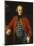 Portrait of a Cavalry Officer in Walking-Out Dress, Three-Quarter Length, Leaning on a Pedestal…-Pompeo Batoni-Mounted Giclee Print
