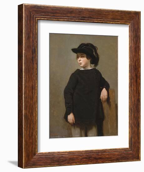 Portrait of a Child, c.1835-Jean Baptiste Camille Corot-Framed Giclee Print