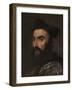 Portrait of a Cleric, Bust-Length, in a Blue Coat and Black Hat - a Fragment (Oil on Canvas)-Titian (c 1488-1576)-Framed Giclee Print