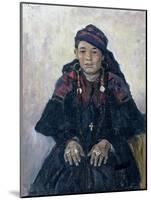 Portrait of a Cossack Woman, 1909-Vasilii Ivanovich Surikov-Mounted Giclee Print