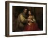 Portrait of a Couple as Isaac and Rebecca, known as 'The Jewish Bride'-Rembrandt van Rijn-Framed Art Print