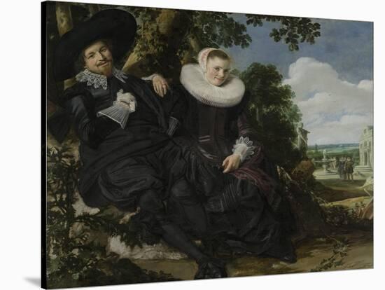 Portrait of a Couple, Probably Isaac Abrahamsz Massa and Beatrix Van Der Laen, C.1622-Frans Hals-Stretched Canvas