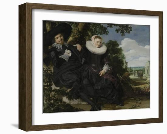 Portrait of a Couple, Probably Isaac Abrahamsz Massa and Beatrix Van Der Laen, C.1622-Frans Hals-Framed Giclee Print