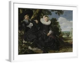 Portrait of a Couple, Probably Isaac Abrahamsz Massa and Beatrix Van Der Laen, C.1622-Frans Hals-Framed Giclee Print