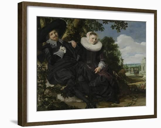 Portrait of a Couple, Probably Isaac Abrahamsz Massa and Beatrix Van Der Laen, C.1622-Frans Hals-Framed Giclee Print