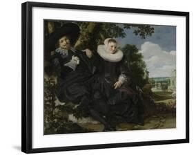 Portrait of a Couple, Probably Isaac Abrahamsz Massa and Beatrix Van Der Laen, C.1622-Frans Hals-Framed Giclee Print