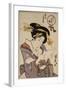 Portrait of a Courtesan Reading a Love Letter-Utagawa Kunisada-Framed Giclee Print