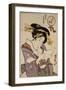 Portrait of a Courtesan Reading a Love Letter-Utagawa Kunisada-Framed Giclee Print