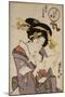 Portrait of a Courtesan Reading a Love Letter-Ioki Bunsai-Mounted Giclee Print