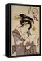 Portrait of a Courtesan Reading a Love Letter-Ioki Bunsai-Framed Stretched Canvas