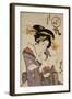 Portrait of a Courtesan Reading a Love Letter-Ioki Bunsai-Framed Giclee Print