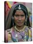 Portrait of a Desert Nomad Gypsy Woman, Rajasthan State, India-Alain Evrard-Stretched Canvas