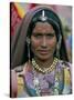 Portrait of a Desert Nomad Gypsy Woman, Rajasthan State, India-Alain Evrard-Stretched Canvas