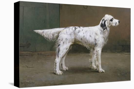 Portrait of a Dog, 1885-Charles Van Den Eycken-Stretched Canvas