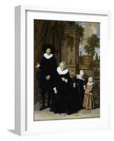 Portrait of a Dutch a Family, C.1635-Frans Hals-Framed Giclee Print