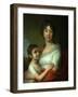 Portrait of A.E. Labzina and Her Foster-Daughter S.A. Mudrova, 1803-Vladimir Lukich Borovikovsky-Framed Giclee Print