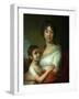 Portrait of A.E. Labzina and Her Foster-Daughter S.A. Mudrova, 1803-Vladimir Lukich Borovikovsky-Framed Giclee Print