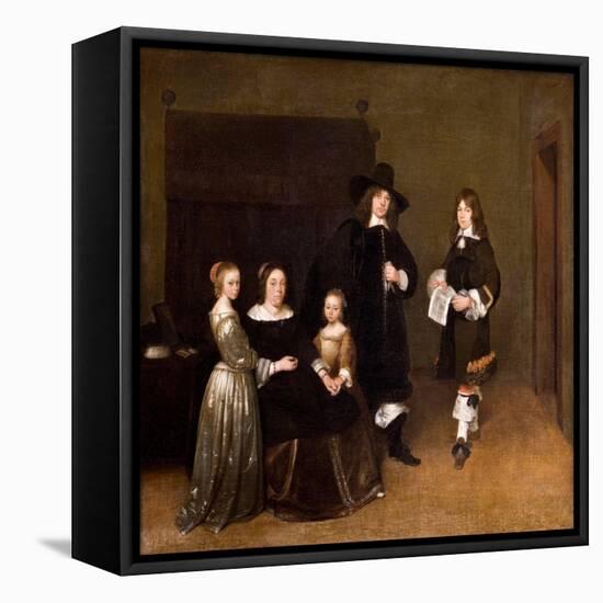 Portrait of a Family, 1656-Gerard Ter Borch the Younger-Framed Stretched Canvas