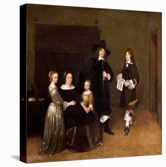 Portrait of a Family, 1656-Gerard Ter Borch the Younger-Stretched Canvas