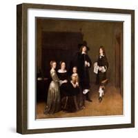 Portrait of a Family, 1656-Gerard Ter Borch the Younger-Framed Giclee Print