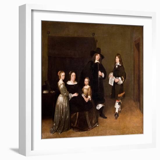 Portrait of a Family, 1656-Gerard Ter Borch the Younger-Framed Giclee Print