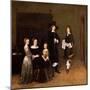 Portrait of a Family, 1656-Gerard Ter Borch the Younger-Mounted Giclee Print