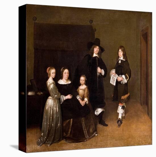 Portrait of a Family, 1656-Gerard ter Borch or Terborch-Stretched Canvas