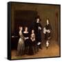 Portrait of a Family, 1656-Gerard ter Borch or Terborch-Framed Stretched Canvas