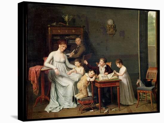 Portrait of a Family, 1800-01-Joseph Marcellin Combette-Stretched Canvas