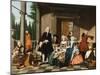 Portrait of a Family Dining on a Portico, a Formal Garden Beyond, 1747-Jan Josef the Younger Horemans-Mounted Giclee Print
