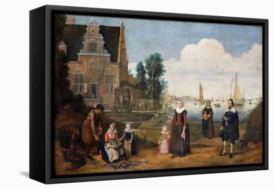 Portrait of a Family, First Third of 17th C-Arent Arentsz-Framed Stretched Canvas