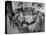 Portrait of a Family of Tuscan Tennat Farmers Sitting around Dinner Table-Alfred Eisenstaedt-Stretched Canvas